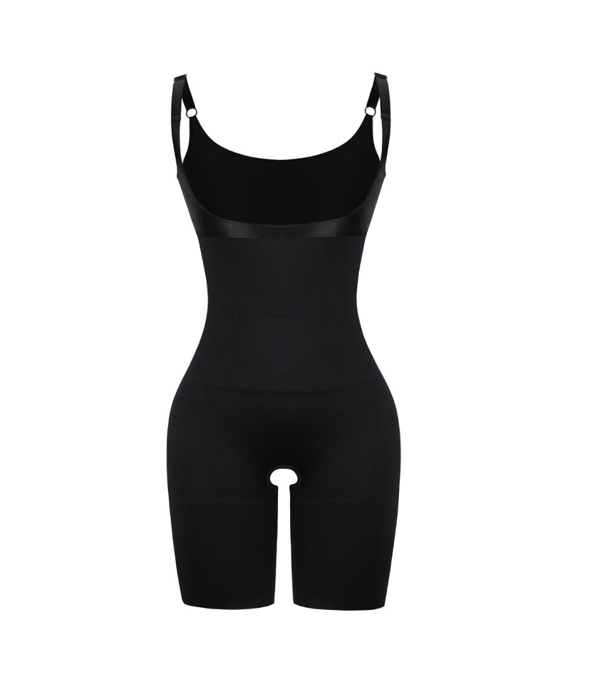 Snatched-Black Seamless High Waist Body Shaper